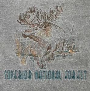 Vintage Superior National Forest Single Stitch Souvenir Wildlife T-Shirt Size L - Bild 1 von 5
