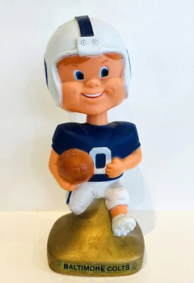De colección Baltimore Colts POSICIÓN PARA CORRER ~ NFL Fútbol Mascota Niño Cara Bobblehead Foto 1 de 4