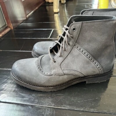 Bottega Veneta Marrón Botines Para Hombre Encaje Gamuza 44 1/2 Para Hombre Talla 11 Envío Gratis Foto 1 de 4