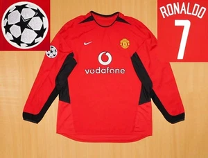 Manchester 7 RONALDO shirt CHAMPIONS 2002 jersey CL soccer camiseta 2003 02 LONG - Picture 1 of 12
