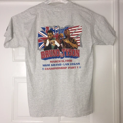 RARE TYSON VS BRUNO  CHAMPIONSHIP BOXING T-SHIRT MARCH 16 1996(MGM VEGAS Cover