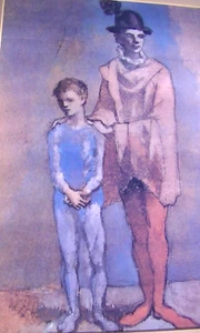 Picasso 13" x 20" Comedian & Child Print 1983 Offset book Print Printed Spain - Picture 1 of 20