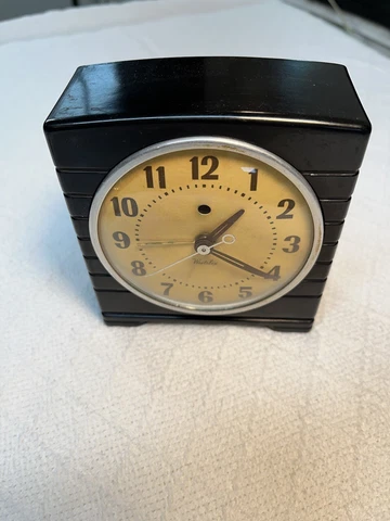 Westclox Alarm Clock VTG Not Working Bakelite?? Brown 4.5” Tall Cover