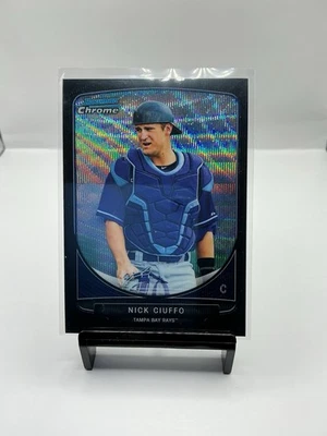2013 Bowman Draft Picks & Prospects Chrome Nick Ciuffo #BDPP4 Black Wave Refract - Image 1 of 3