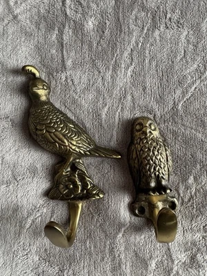 Латунные крючки Anthropologie для павлинов и перепелов - Изображение 1 из 4