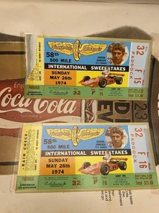 May 26 1974 Indianapolis 500 Official Program & 2 TICKETS Indy Johnny Rutherford - Picture 1 of 10