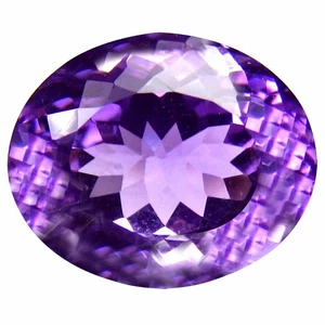 10.11 Cts Five Star Oval Cut (15 x 12 mm) Natural Purple Amethyst Loose Gemstone - Picture 1 of 6