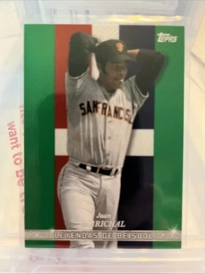 2022 Topps X Wander Franco - Leyendas de Béisbol Juan Marichal #41 Green /99 - Image 1 of 4