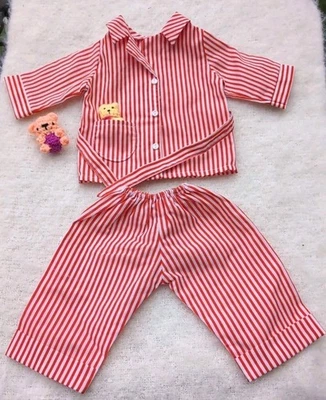Muñeca American Girl Molly's Pleasant Company pijama a rayas rojo y blanco peluche  Foto 1 de 4