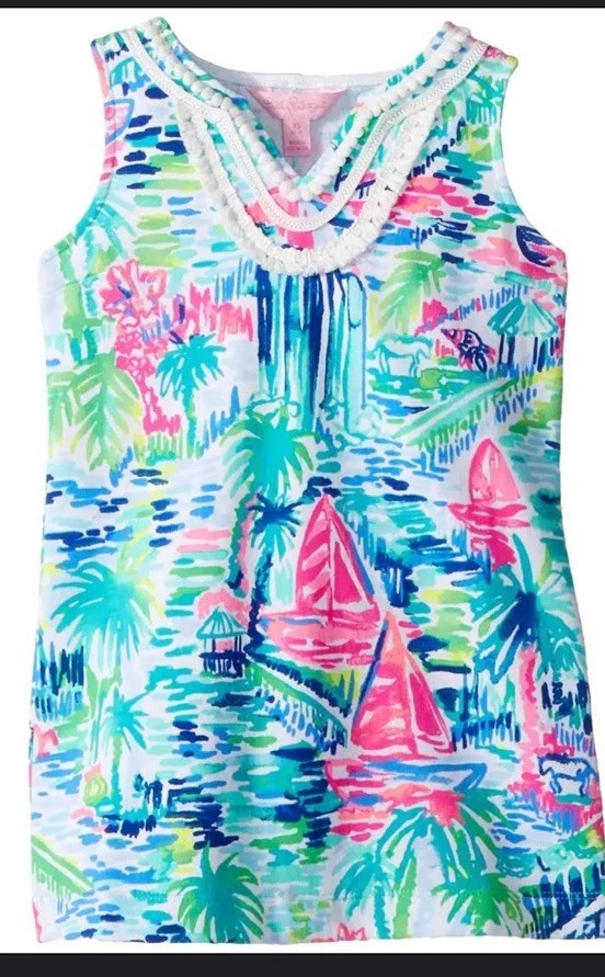 Lilly Pulitzer Girls Mini Harper Shift Dress Multi Salt In The Air Size L NWT - Image 1 of 1