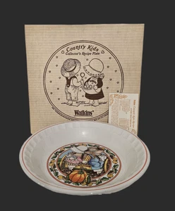 Vintage Watkins Country Kids Sammler Rezept Tortenplatte "Kürbisfahrt" 1989 - Bild 1 von 5