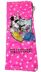 Vintage Disney Mickey Minnie Mouse Trailmaster Children’s Kids Sleeping Bag - Picture 1 of 7
