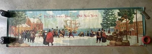 Poster antico N C Wyeth nave di Natale a New York calze intrecciate pubblicità su stoffa - Foto 1 di 21