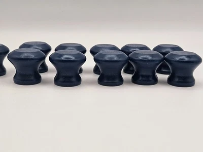 Perillas de Madera Cajón Cómoda Tiradores Redondos Forma de Seta 10 Perillas Color Azul Primario Foto 1 de 4