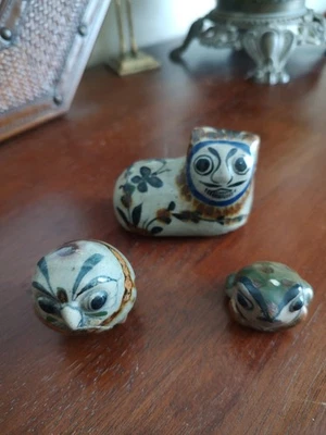 Juego de 8 piezas de cerámica artesanal hecha en México, muy decorativo Foto 1 de 4