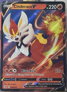 Cinderace V 043/264 Fusion Strike NM Full Art Ultra Rare Pokemon Card - Picture 1 of 10