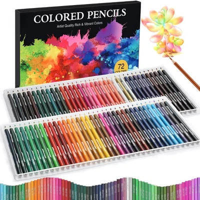 72 Pack Coloring Pencils, Colored Pencils for Adult Coloring Books with Soft - Image 1 of 4