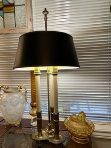 Vintage Brass Stiffel 7145 Brass Adjustable Bouillotte 3 Candlestick Lamp Works! - Picture 1 of 9