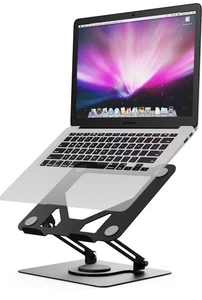 GRIFEMA Laptop Stand for Desk, Foldable Laptop Riser with 360^ Swivel Base 11-17 - Picture 1 of 7