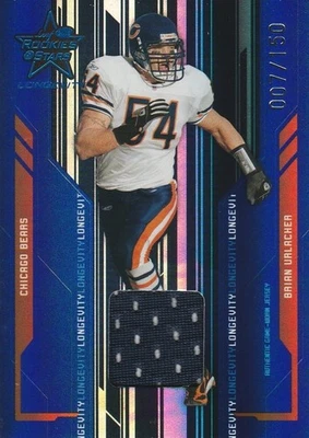2005 Leaf Rookies and Stars Longevity Materials Sapphire #17 Brian Urlacher/150 - Image 1 of 2