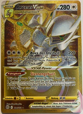 Pokemon Arceus VSTAR GOLD | Deutsch 184/172 Strahlende Sterne | Near Mint - Bild 1 von 2