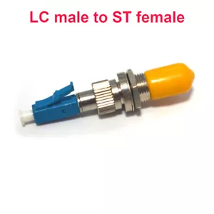 2 PIEZAS adaptador de fibra óptica LC a ST - LC/UPC macho a ST/UPC hembra 9/125 monomodo - Imagen 1 de 2