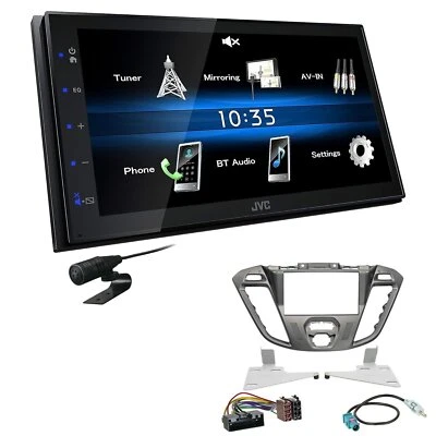 JVC Autoradio 2 DIN Bluetooth für Ford Tourneo Transit Custom Phönix matt silber - Bild 1 von 4