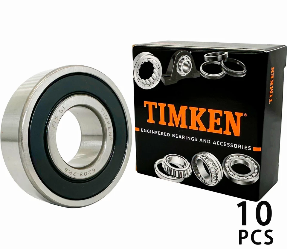 6203-2rs 17x40x12mm TIMKEN Rubber Deep Groove Ball Bearing