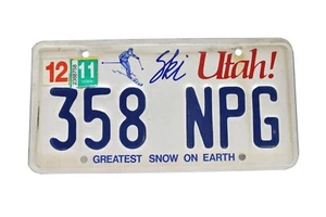 Utah License Plate Ski Greatest Snow On Earth358 NPG (Single Plate) - Picture 1 of 4