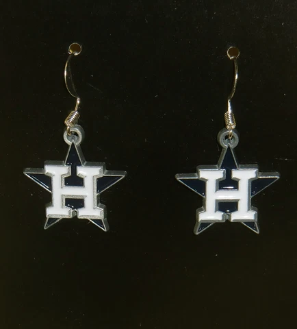 Houston Astros Dangle Earrings (Zinc) MLB Licensed Baseball Jewelry Cover