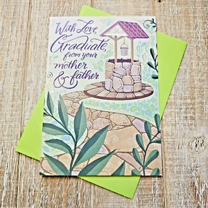 Tarjeta de graduación de madre y padre deseando bien brillo diseñador saludos - Imagen 1 de 10
