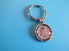 ROMAN GODDESS OF LIBERTY - SWISS COIN - SILVER CASED  KEY RING - 1946 to 1975