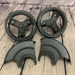 New Unused Hauck Duett 2 Back Wheels & Mud Guards - Picture 1 of 10