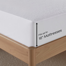 Cotton Mattress Protector by Nymbus- Waterproof Terry Deep Fitted Mattress Cover