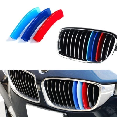 M-Sport 3-Color Grille Insert Trims For BMW F32 4 Series w/Standard Kidney Grill - Image 1 of 4