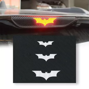3x/Set Adesivo Auto 3D Batman Luce Freno Coda Decalcomania Accessori Fibra di Carbonio Fai da Te - Foto 1 di 12