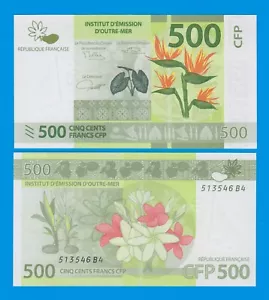 Territorios Franceses del Pacífico 500 Francos P 5c ND 2014/2019 UNC (P 5 c) - Imagen 1 de 1