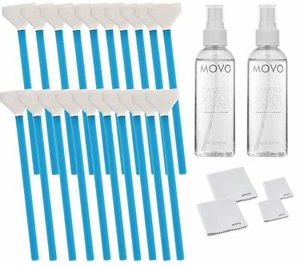 Movo CCK-5 20-PACK DSLR Camera Sensor Cleaning Swabs + Fluid & Microfiber Cloths - Picture 1 of 6