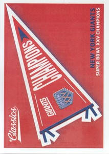 2018 Classics Football Team Pennants Stickers Insert #6 New York Giants