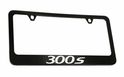 Soporte para marco de matrícula de metal de latón recubierto negro Chrysler 300S Foto 1 de 4