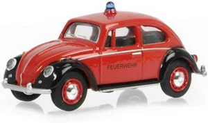 Schuco 1/64 VW Volkswagen Beetle red Fire Vehicle Feuerwehr model car metal Box - Picture 1 of 1