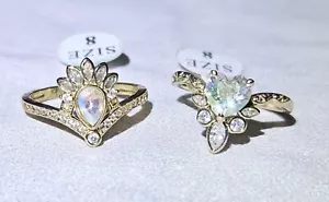 Duftschmuck Ringe Nussknacker Sammlung 8 Neu mit Etikett Marquise goldfarben zwei Ringe - Bild 1 von 1