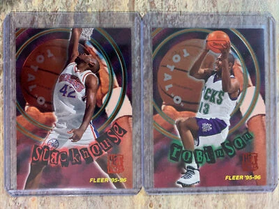 1995-96 Fleer Hot Packs Total “O” Lote de 2 cartas 9 de 10 y 10 de 10 NBA Baloncesto Foto 1 de 4