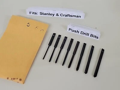 Push Drill Point Bit Set Fits Stanley Craftsman 04-069 03-043 03-046 03-049 41 Y - Image 1 of 4