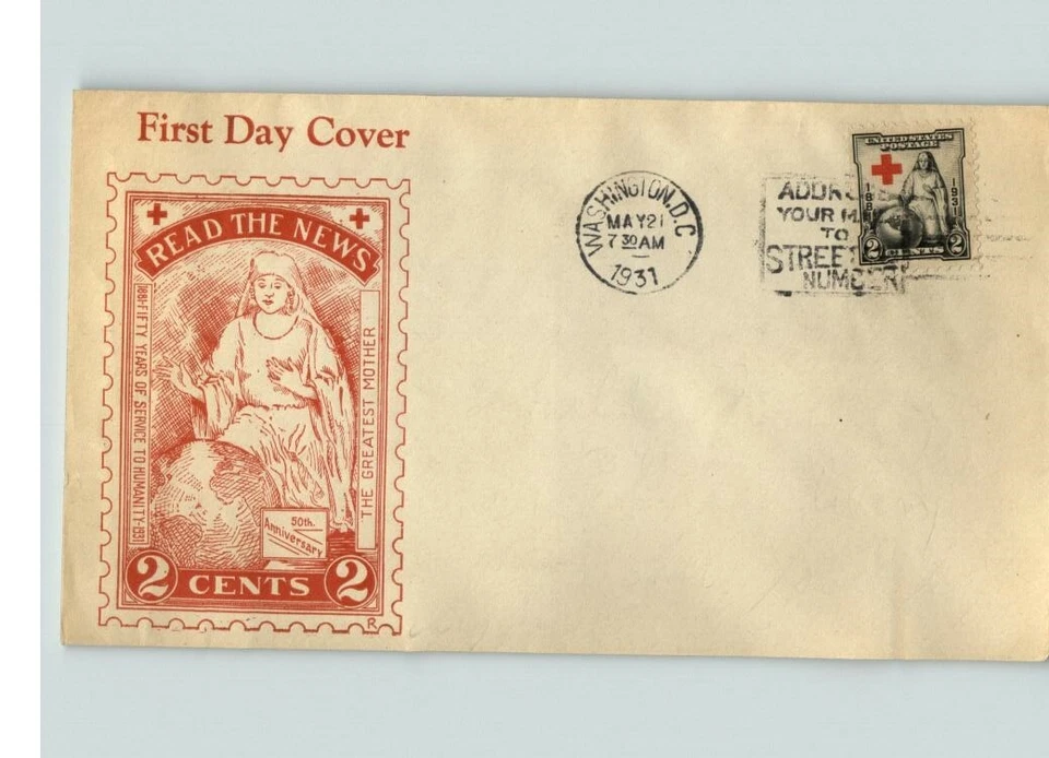 International RED CROSS, 1931 # 702 First Day of Issue, Roessler  - Image 1 of 1