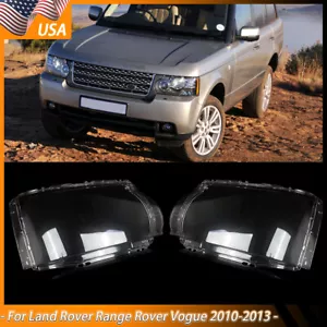 Pair Headlight Lens Cover Headlamp For Land Rover Range Rover Vogue L322 2010-13 - Foto 1 di 17