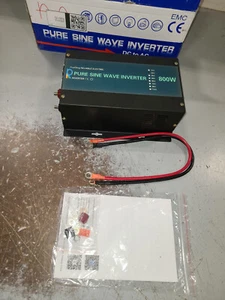 Inversor de onda sinusoidal pura 800 W (pico de 1600 W) 24 V CC a 120 V CA 90 nuevo venta secundaria - Imagen 1 de 5