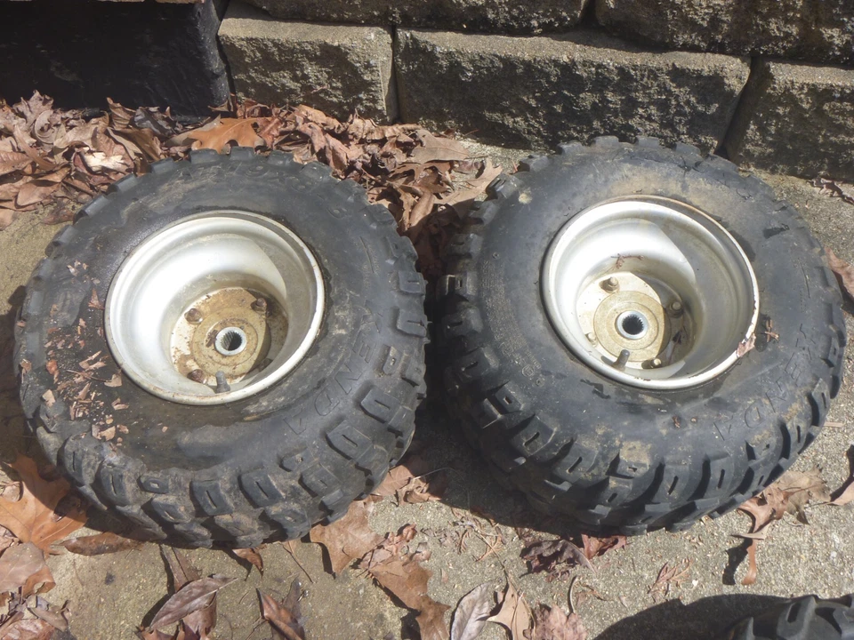 OEM 02-17 Arctic Cat 90 Rear Wheels Rims & Wheel Hubs with Kenda Tires - Image 1 of 1