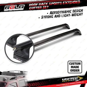 2 x Rola 1250mm Sports Extended Gutter Roof Rack Bars for Suzuki Carry Van 99-05 - Picture 1 of 2