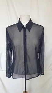 New, with tags,Ladies Vintage Shirt, St Michael, Black, UK 14, EU 42, 2381 - Picture 1 of 6